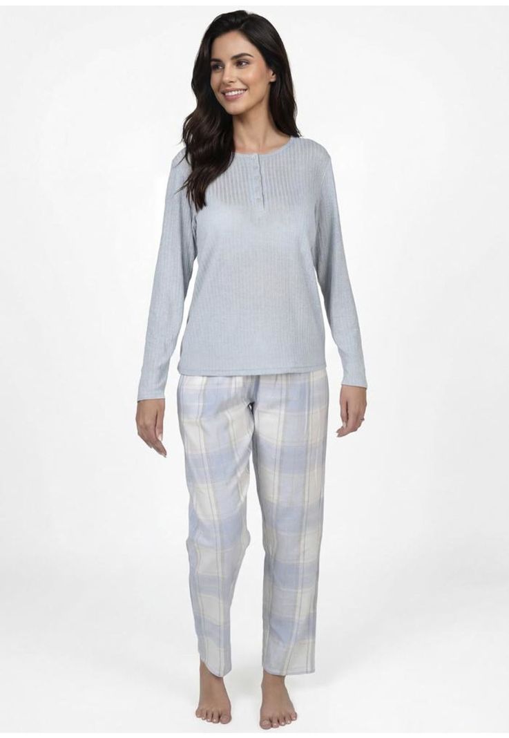 Pijama de mujer 60.1600M-CEL Celeste S