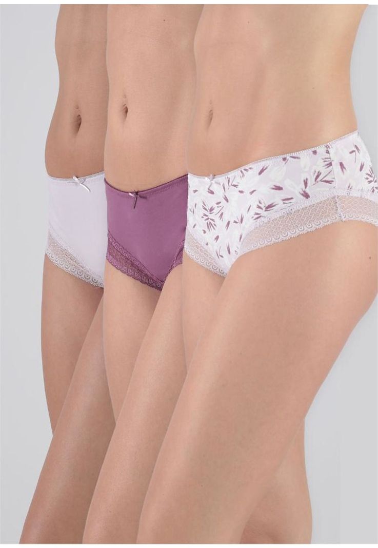 Pack 3X Pantaleta Algodon P314.0024-LIL1 Kayser Lila S