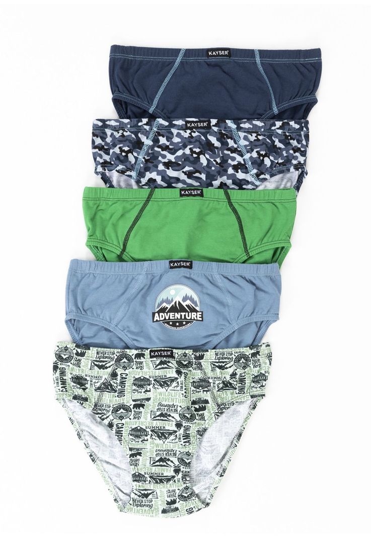 Pack 5x slip midi algodón P595041M-AZU Kayser-0