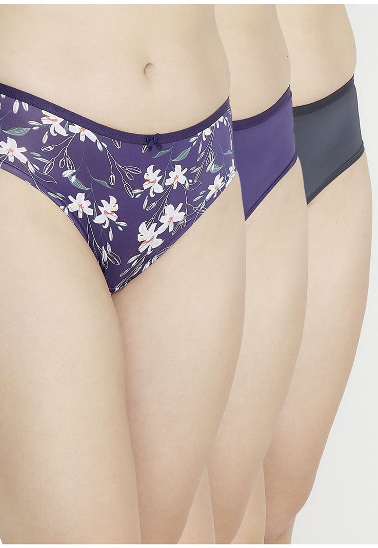 Pack 3x pantaleta microfibra P314.15-AZU4 Kayser-0