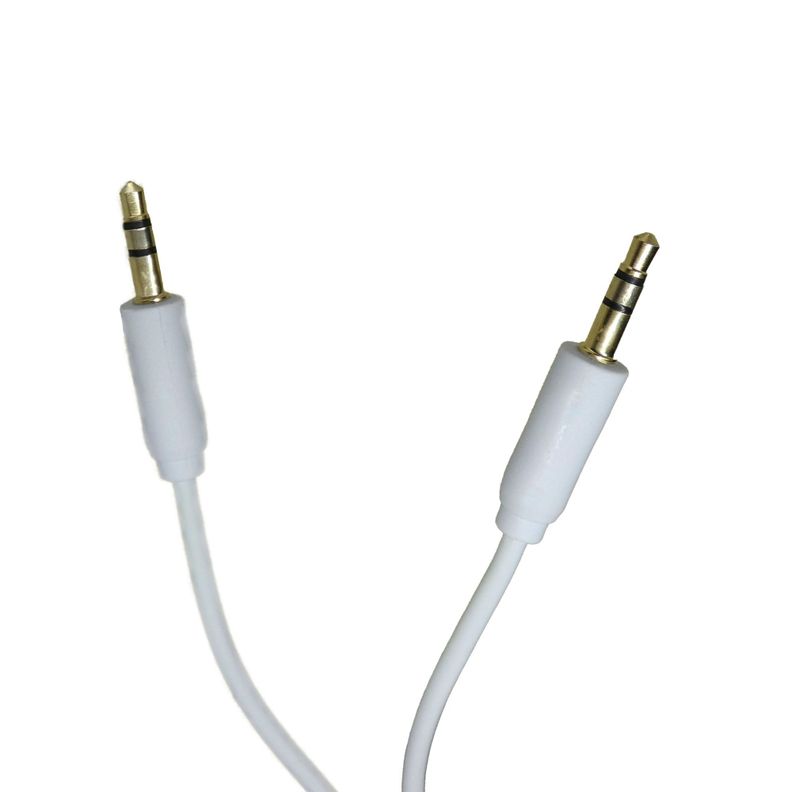 Cable auxiliar retráctil 3,5mm macho a macho blanco 1,8 mts-2