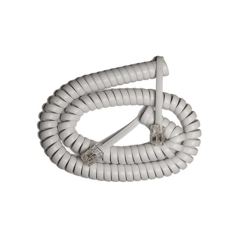 Cable De Teléfono Retráctil blanco macrotel De 3 Metros-0