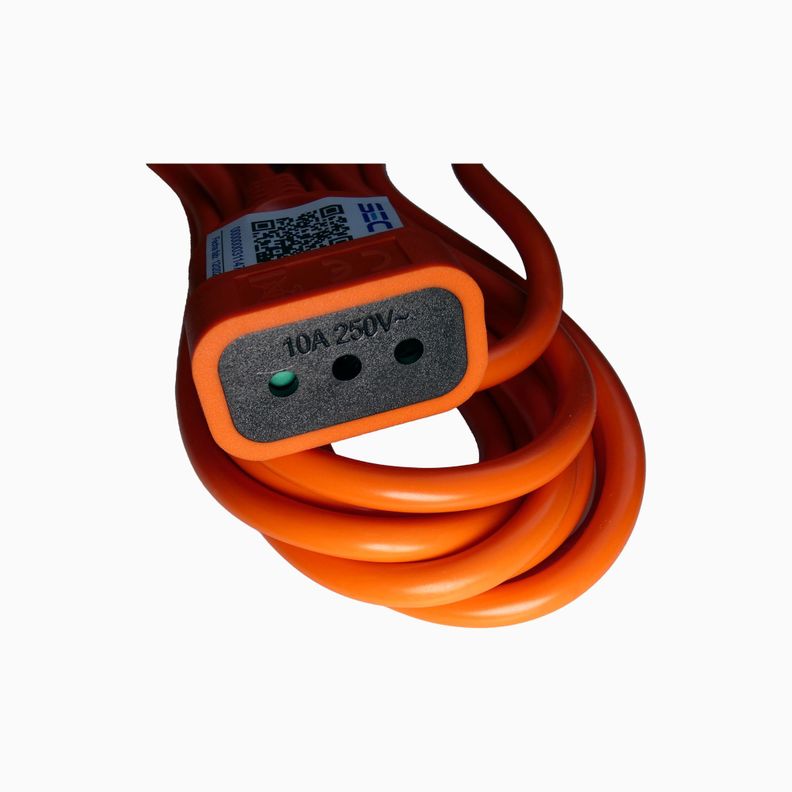 Alargador Eléctrico Naranjo 5 Mts Macrotel - Sello Sec-2