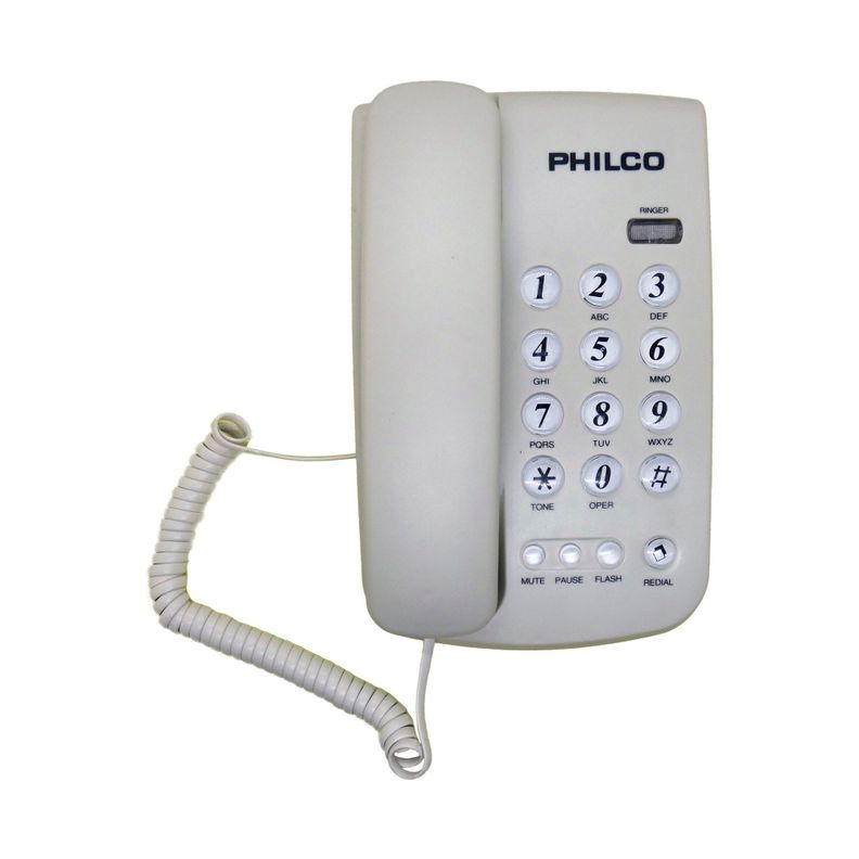 Teléfono Fijo de sobremesa blanco Philco-0