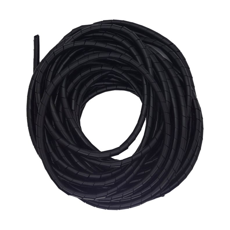 Organizador / Ordena Cable En Espiral negro - 6mm - 10 Mts-0