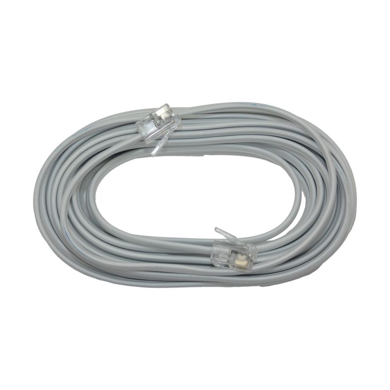 Cable Extensión De Teléfono Blanco Macrotel De 5 Metros-0