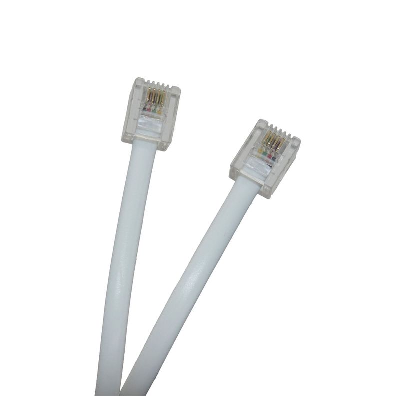 Cable Extensión De Teléfono Blanco Macrotel De 5 Metros-1