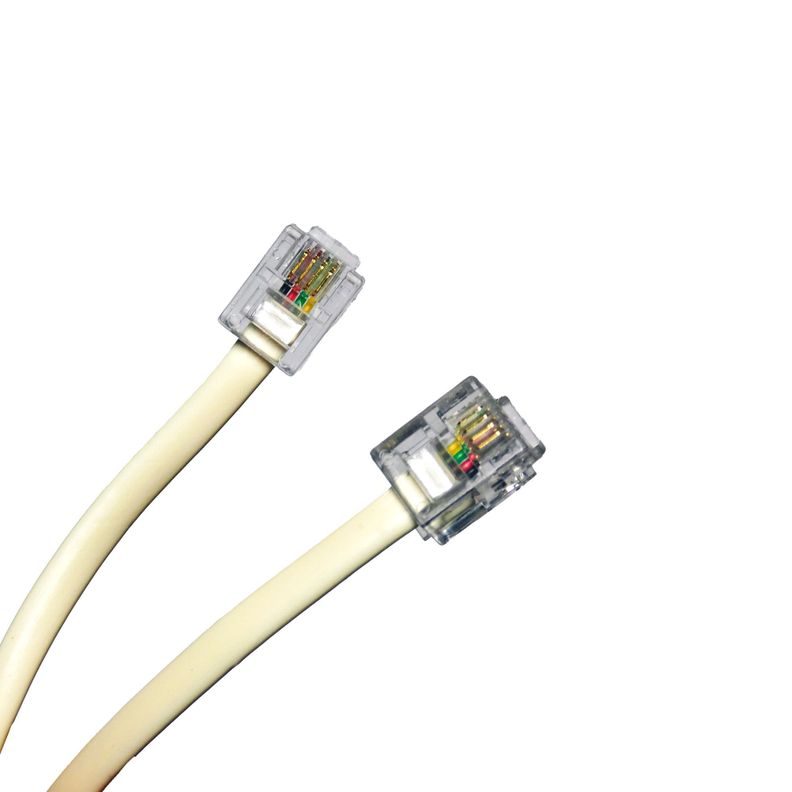 Cable De Teléfono Retráctil marfil De 4 Metros-1