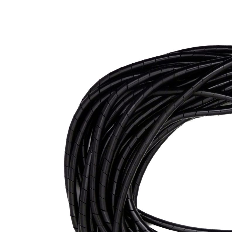 Organizador / Ordena Cable En Espiral negro - 4mm - 10 Mts-1