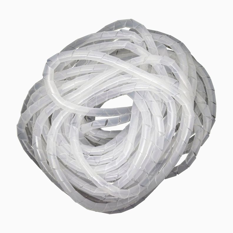 Organizador / Ordena Cable En Espiral blanco - 10mm - 10 Mts-0