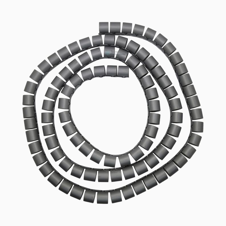 Organizador / Ordena Cable En Espiral gris - 16mm - 1,5 Mts-0
