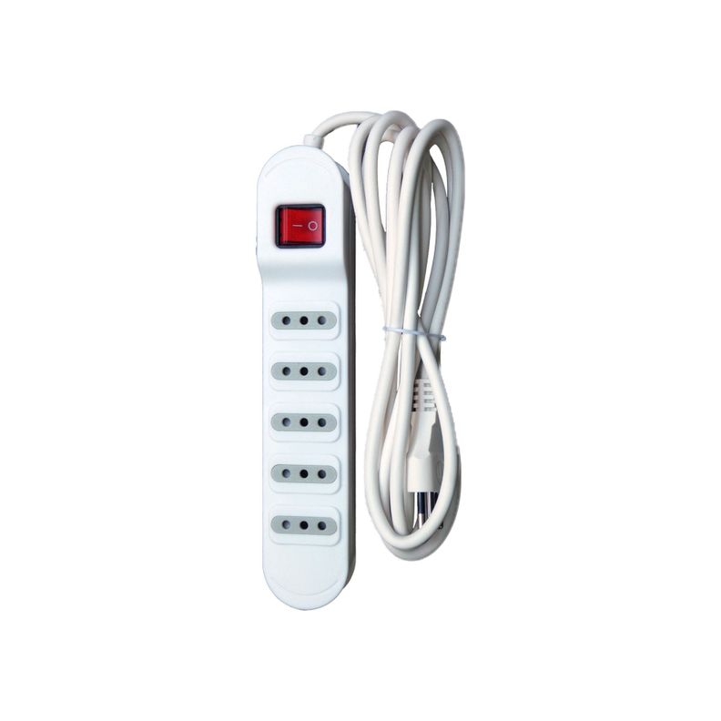 Zapatilla Electrica Con Switch Blanca 3 mts Macrotel - Sec