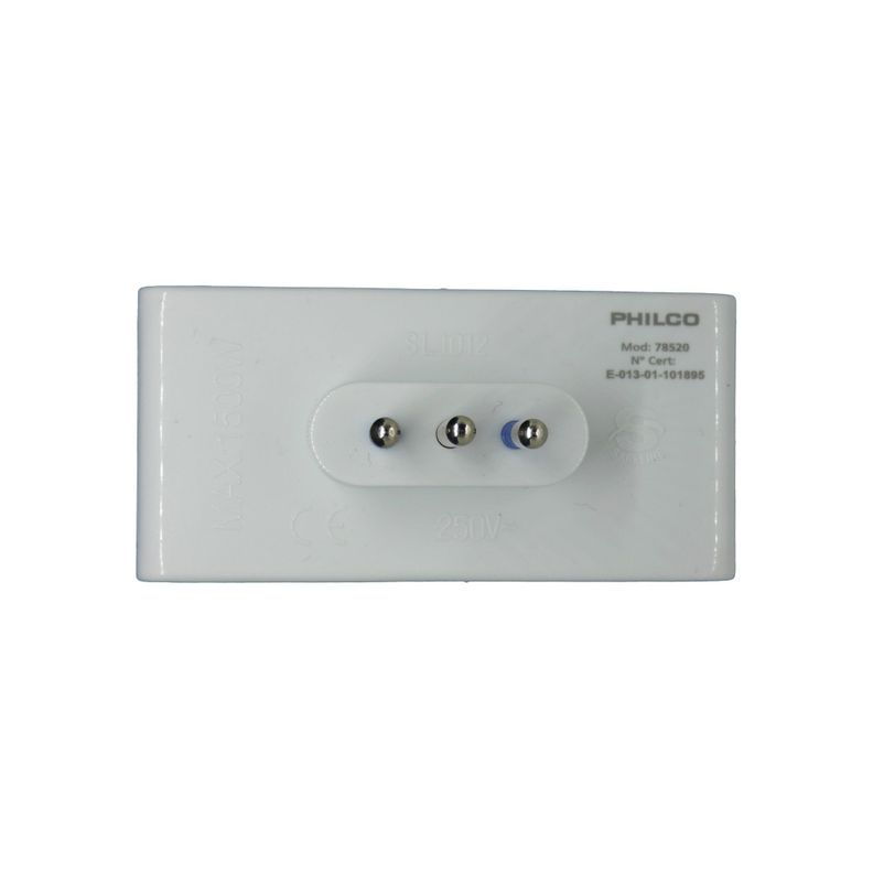 Enchufe Plano 4 Tomas 1500w Philco - Sello Sec-3