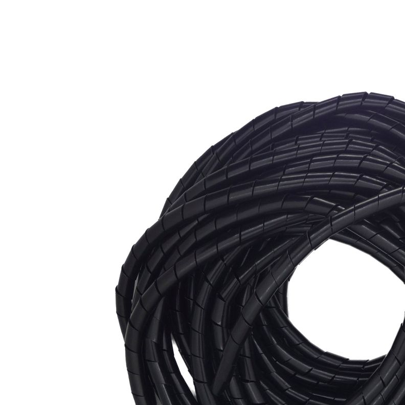 Organizador / Ordena Cable En Espiral negro - 8mm - 10 Mts-1