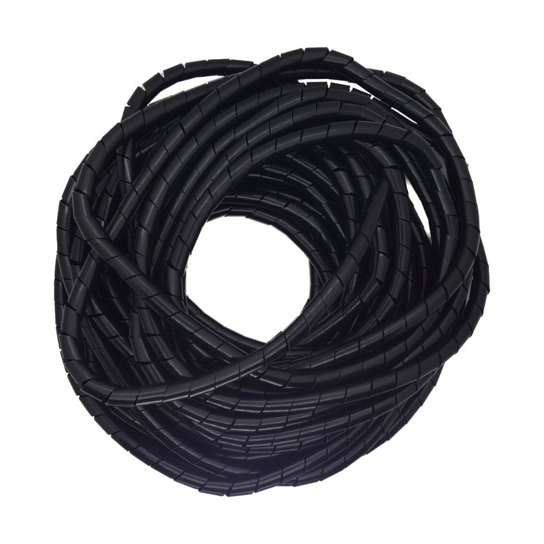 Organizador / Ordena Cable En Espiral negro - 8mm - 10 Mts-0
