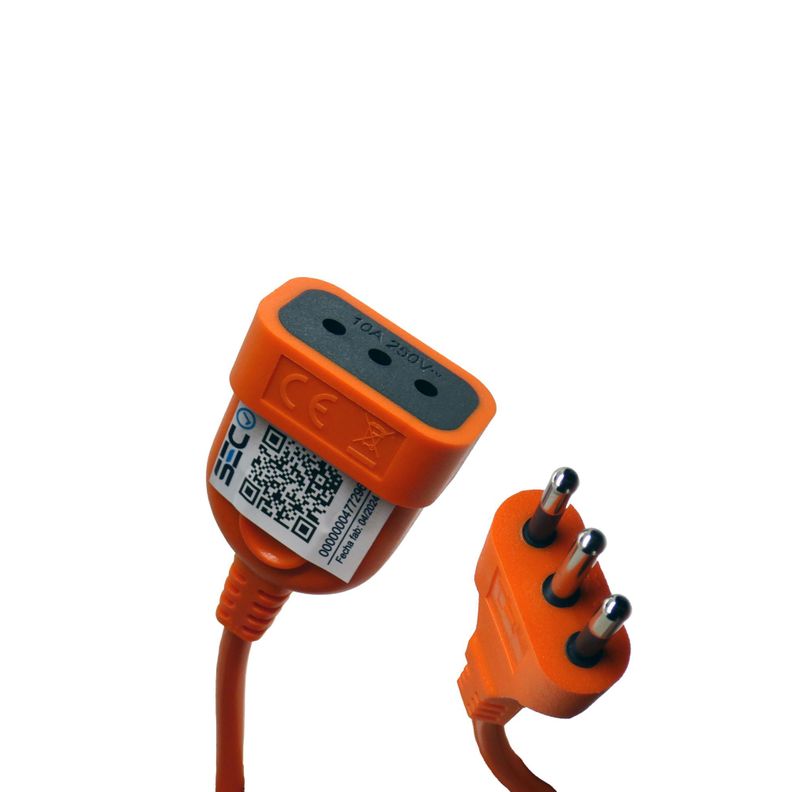Alargador Eléctrico Naranjo 15 Mts Macrotel - Sello Sec-1