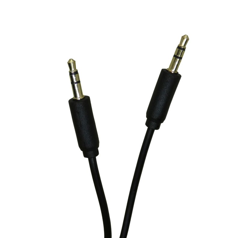 Cable auxiliar retráctil 3,5mm macho a macho negro 1,8 mts-2