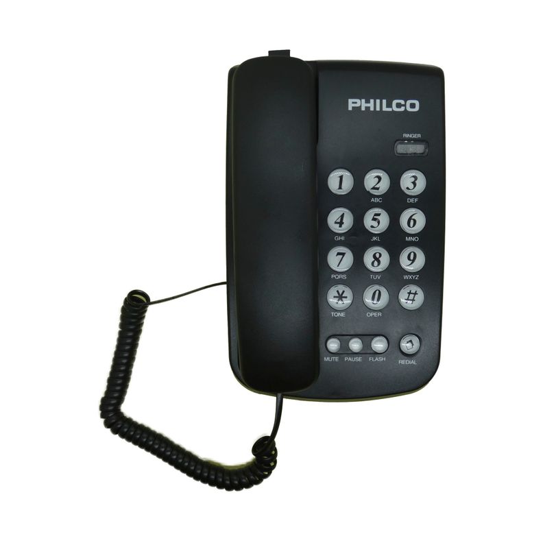 Teléfono Fijo de sobremesa negro Philco-0