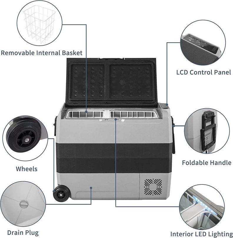 Alpicool T60 Usb Y Bluetooh, Capacidad 60 Lts, Color Gris-3