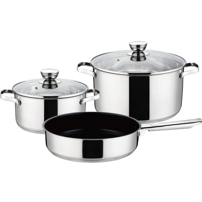 Batería Cocina Antiadherente Angelé Acero Inoxidable 5 Piezas-0