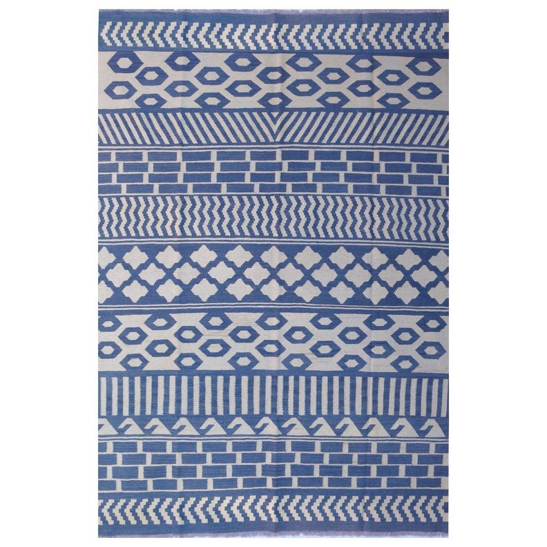 Alfombra Kilim Moderno 166 x 242 cm - Hecho a Mano-0