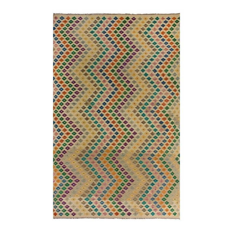 Alfombra Kilim Moderno 196 x 302 cm - Hecho a Mano-0