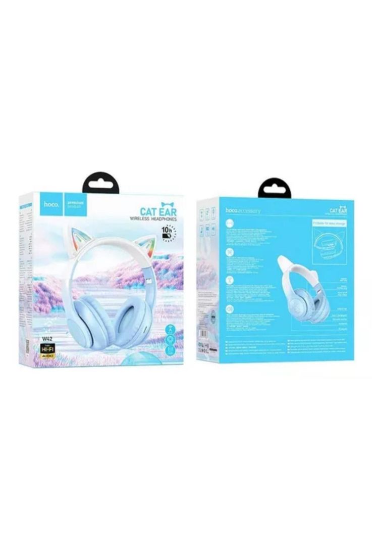Audifonos inalambricos Hoco W42 Cat Ear Azul-1