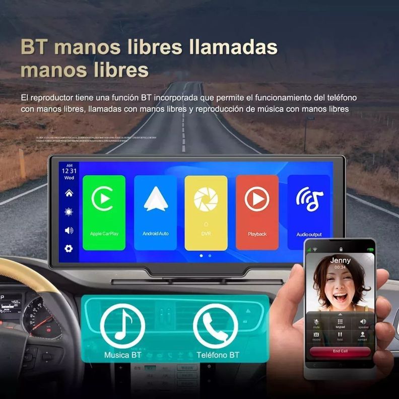 Pantalla Para El Auto Camara 10.26 Car Play Y Android Auto-2