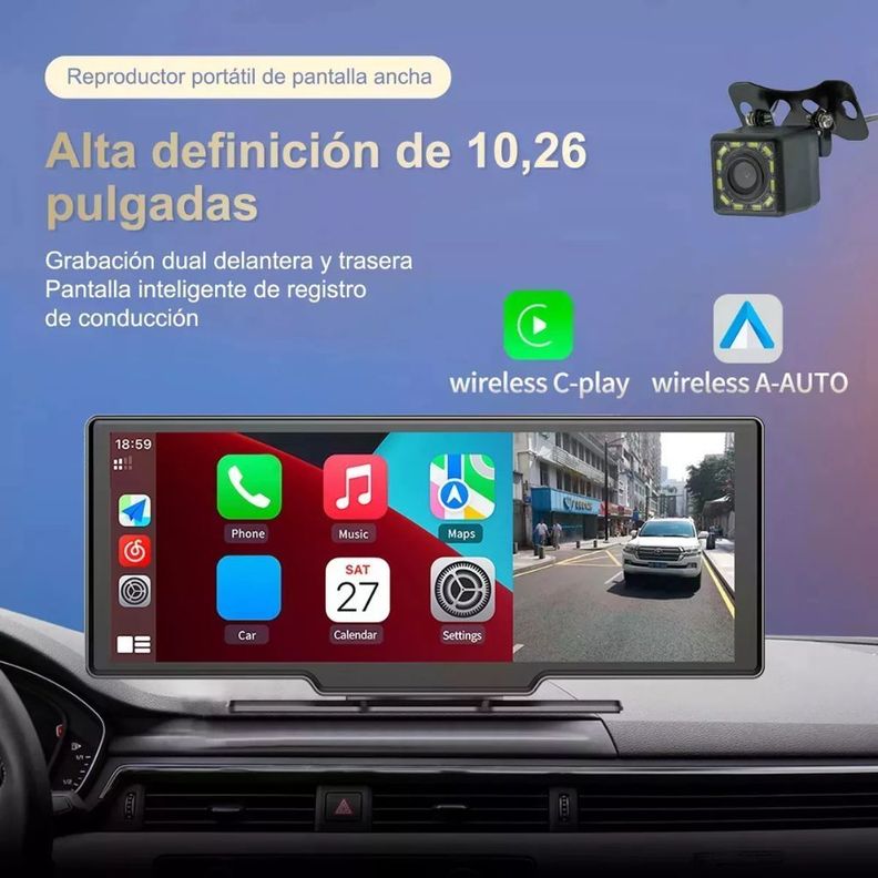 Pantalla Para El Auto Camara 10.26 Car Play Y Android Auto-7