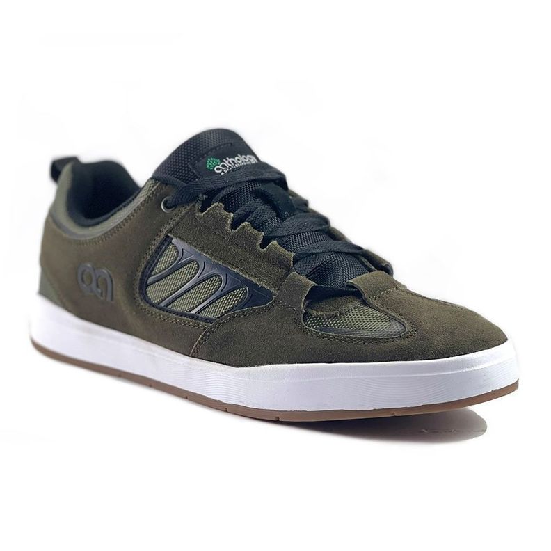 Zapatilla Urbana-Skate Cuero Olive Hombre Anthology-3
