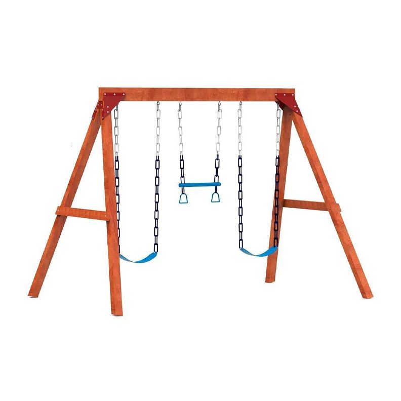 Columpio de madera exterior para niños-1