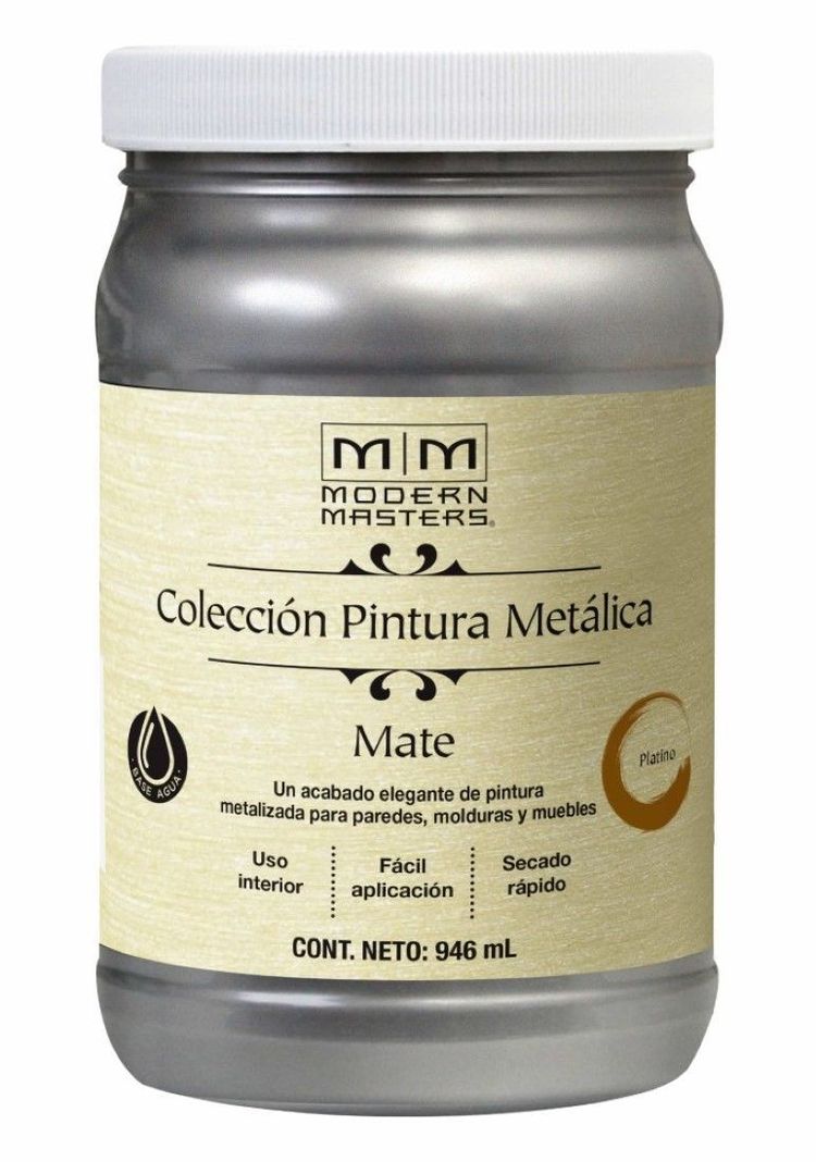 Pintura Metálica Mate 946ml Platino Modern Masters-0