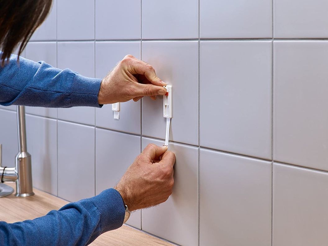 Tesa Clavos Adhesivos Powerstrips Azulejos / Vidrio 3kg 2un-7