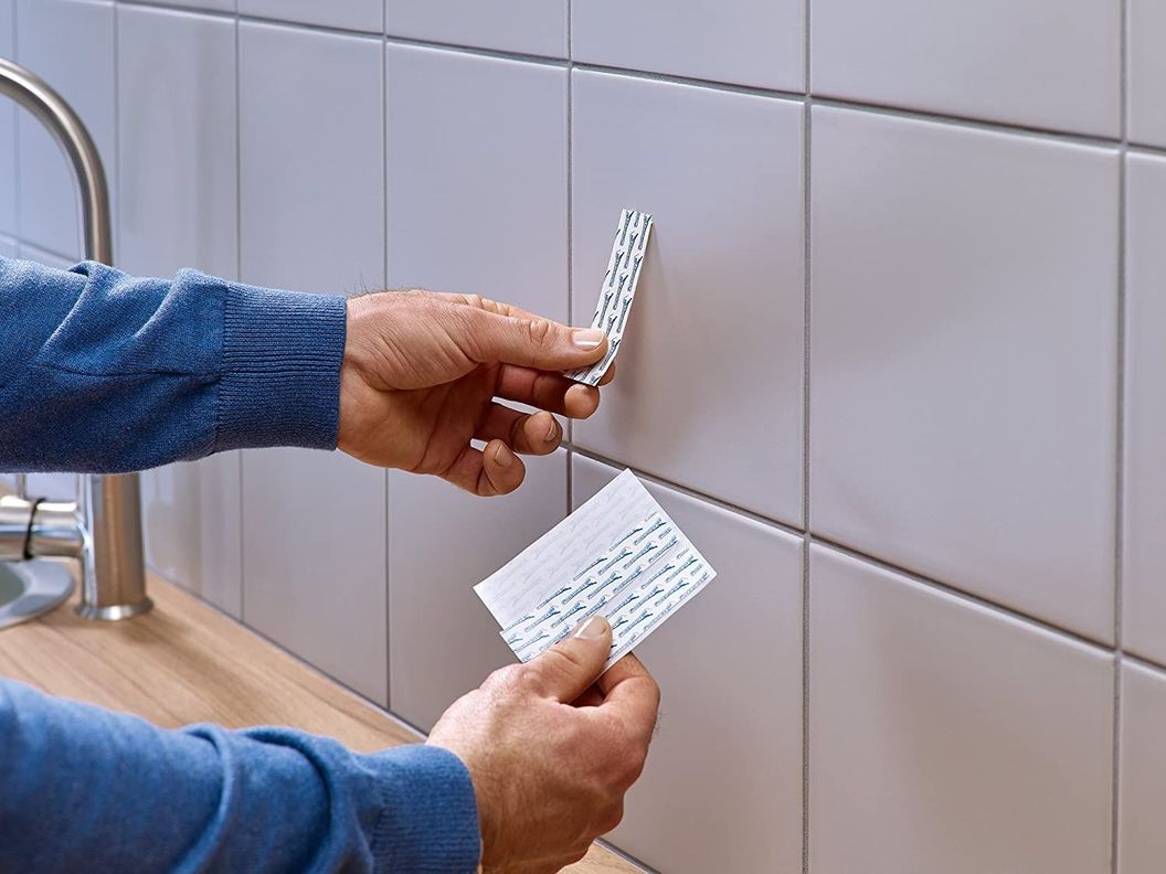 Tesa Clavos Adhesivos Powerstrips Azulejos / Vidrio 3kg 2un-1