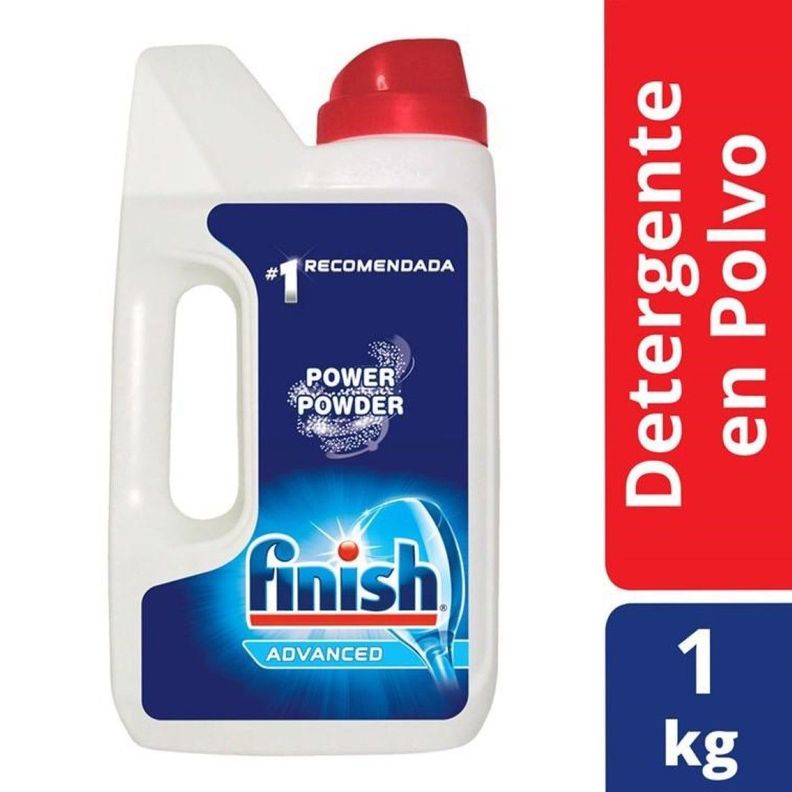 Detergente En Polvo Para Lavavajillas Botella 1kg Finish-0