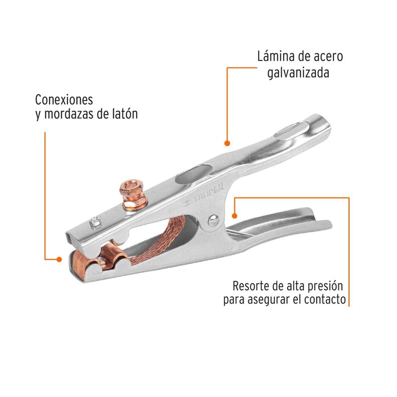 Pinza para tierra 500A Truper-1