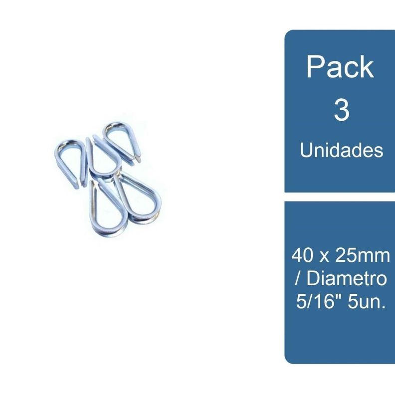 Pack 3 Guardacabo para Cable 40 x 25mm / d 5/16" 5un. Fiero-0