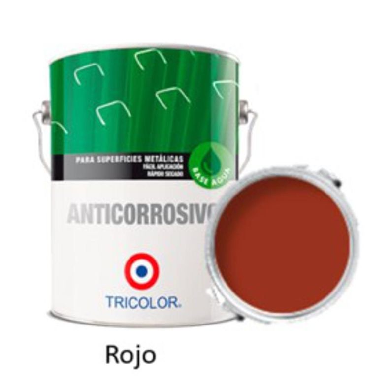 Anticorrosivo base agua 1/4 Gl (945ml) Rojo - Tricolor-0