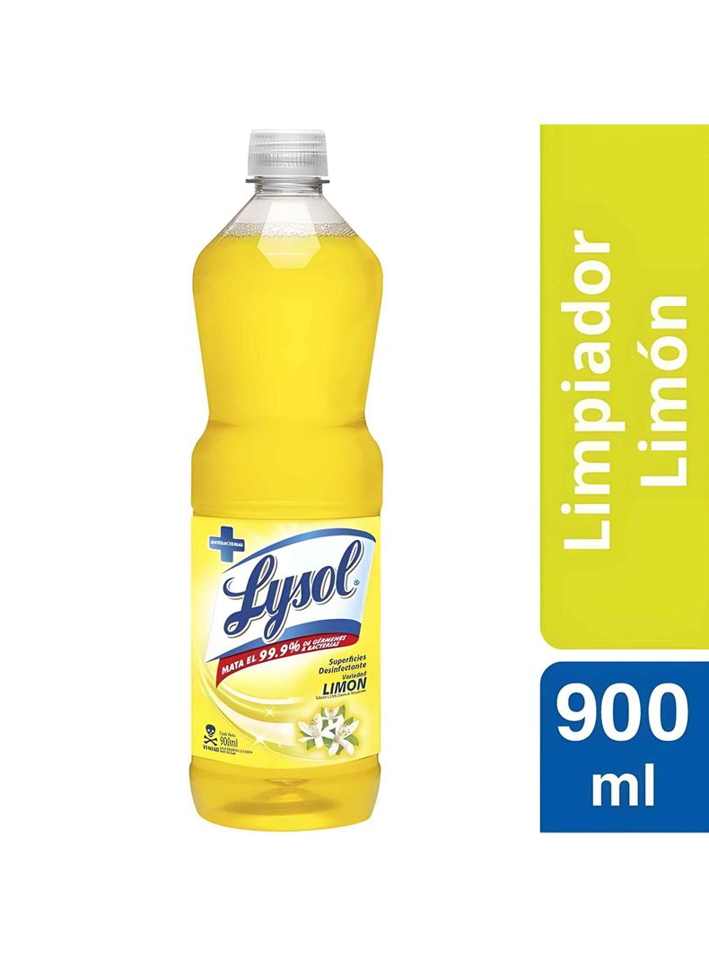 Limpiador Líquido Desinfectante Limón 900ml Lysol-0