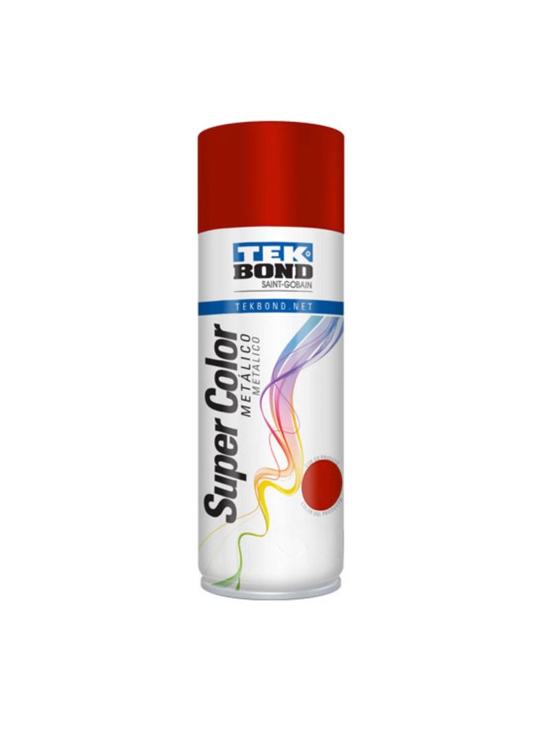 Pintura Spray 400ml Metálico Rojo - TEKBond-0