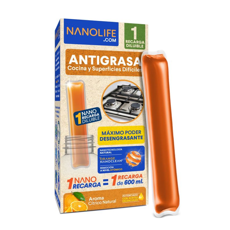 Antigrasas Recarga Rinde 600ml - Deysa Nanolife-0