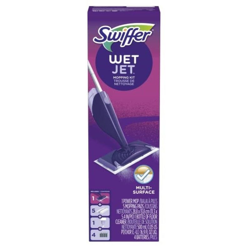 Mopa Wet Jet Starter Kit 1 Trapero + 5 Mopas Swiffer-0
