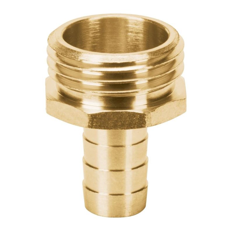 Conector de riego con espiga 1/2" HE Rosca 3/4" Truper-0