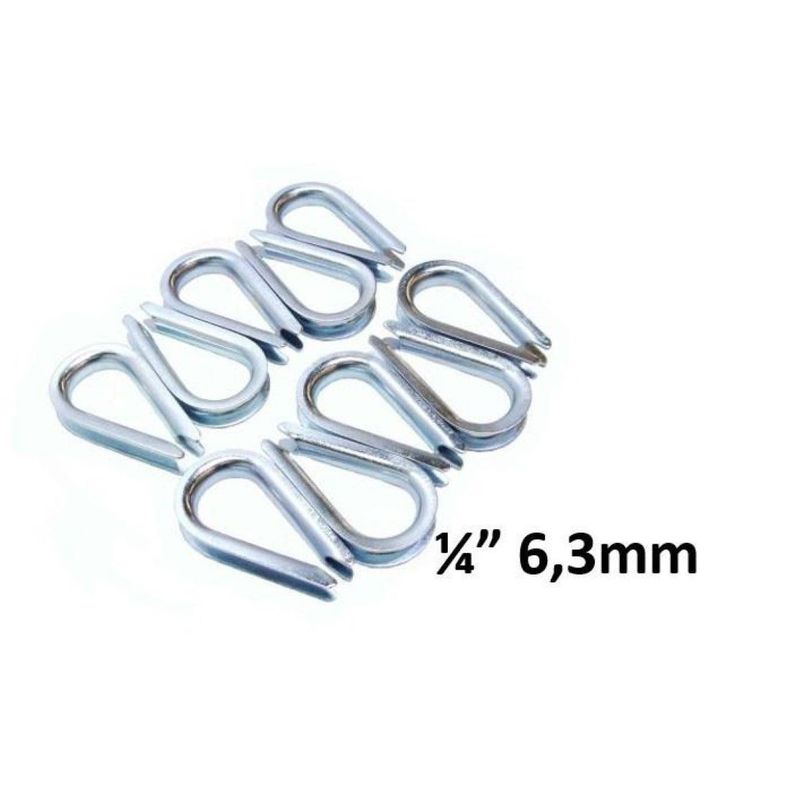 Guardacabo Para Cable 38 X 22mm / Diametro 1/4  10un. Fiero-0