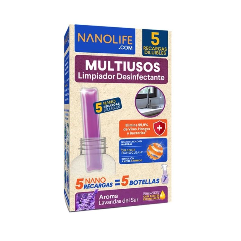 Limpiador multiusos Recarga Lavanda Rinde 5x600ml - Deysa Nanolife-0