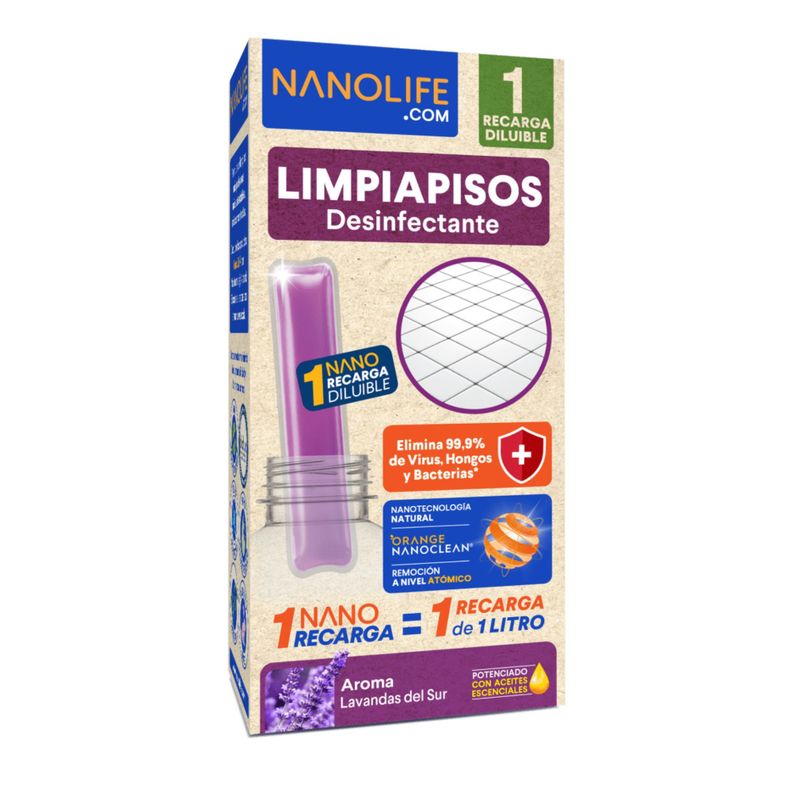 Limpiapisos Desinfectante Recarga Lavanda Rinde 1lt - Deysa Nanolife-0