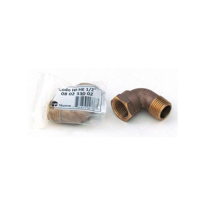 Codo Bronce Hi-he 1/2  Taumm-0