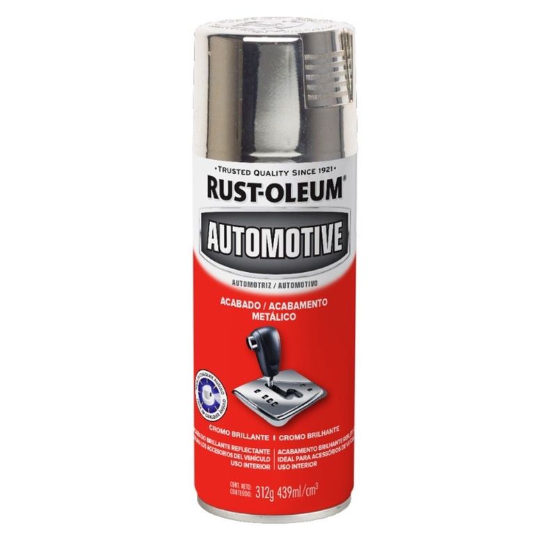 Pintura Metálica Uso Interior Automotriz Cromo Rust Oleum-0