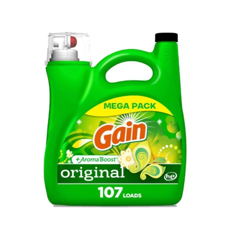 Detergente de ropa Líquido Original 4.55lt (107 lav) Gain-0