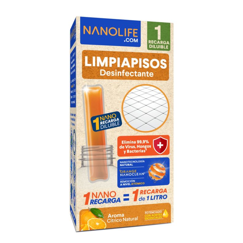 Limpiapisos Desinfectante Recarga Citrico Rinde 1lt - Deysa Nanolife-0